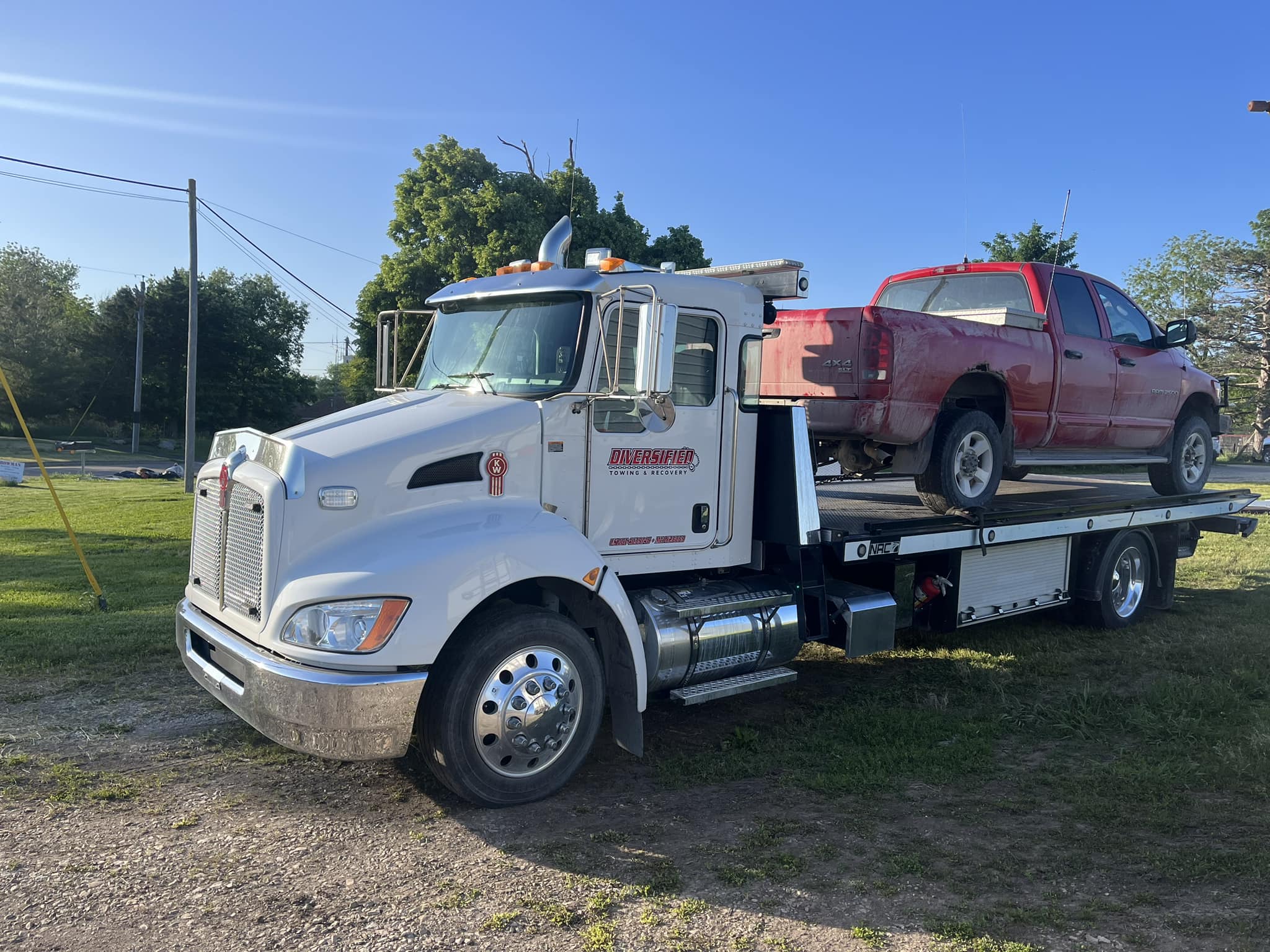 Flatbed Tow Truck Red Truck