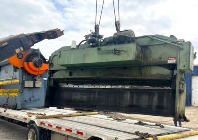Winch lower engine onto trailer