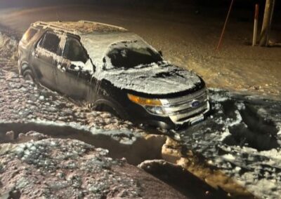 Car in Deep Snow