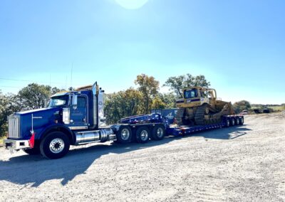 Caterpiller Bulldozer on trailer